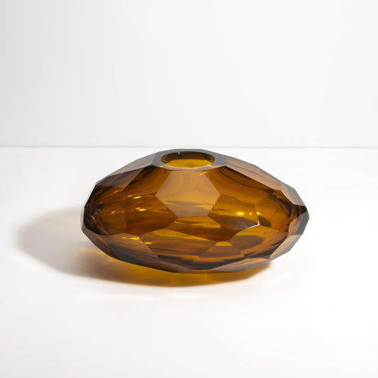 Murano Taper Wide Vase in Rust