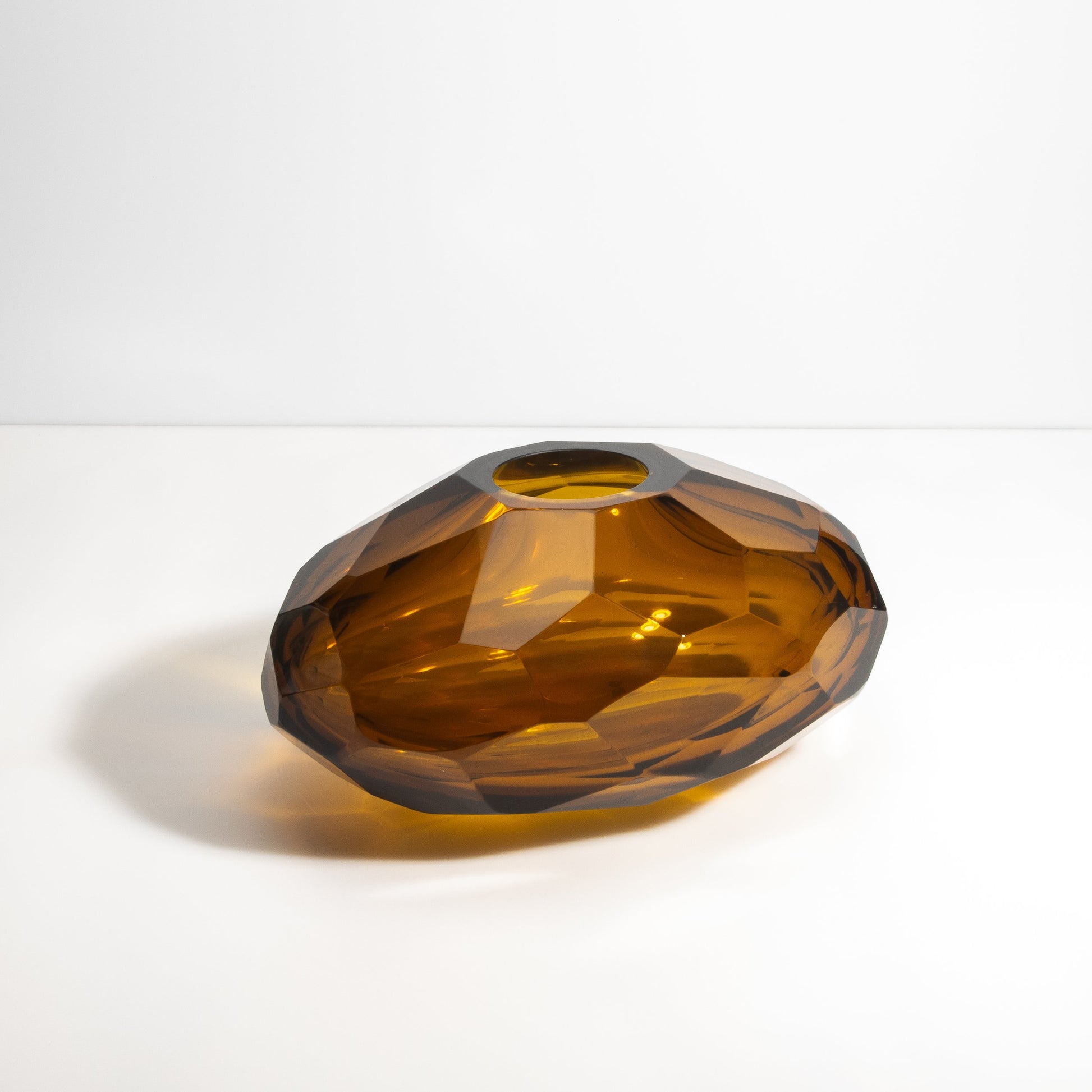 Murano Taper Wide Vase in Rust
