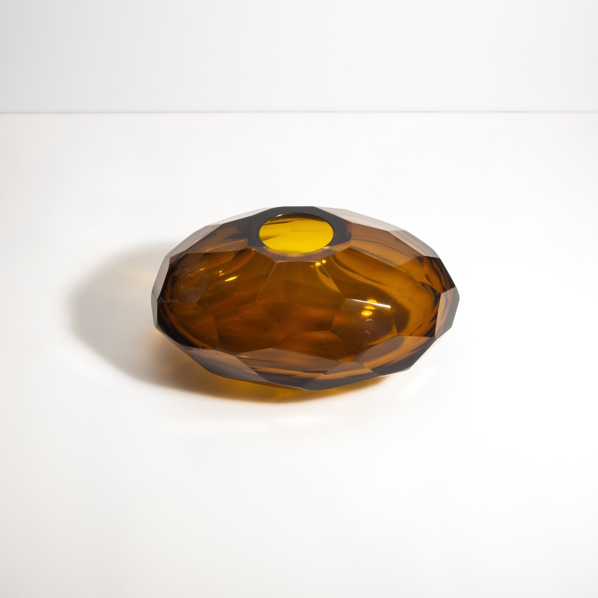 Murano Taper Wide Vase in Rust