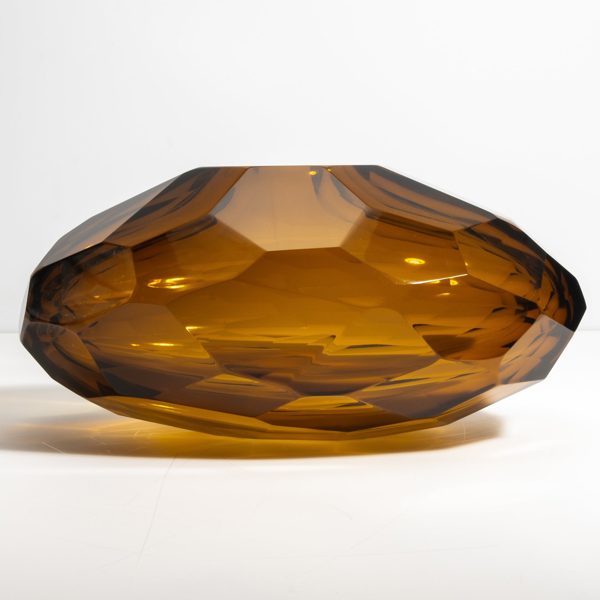 Murano Taper Wide Vase in Rust