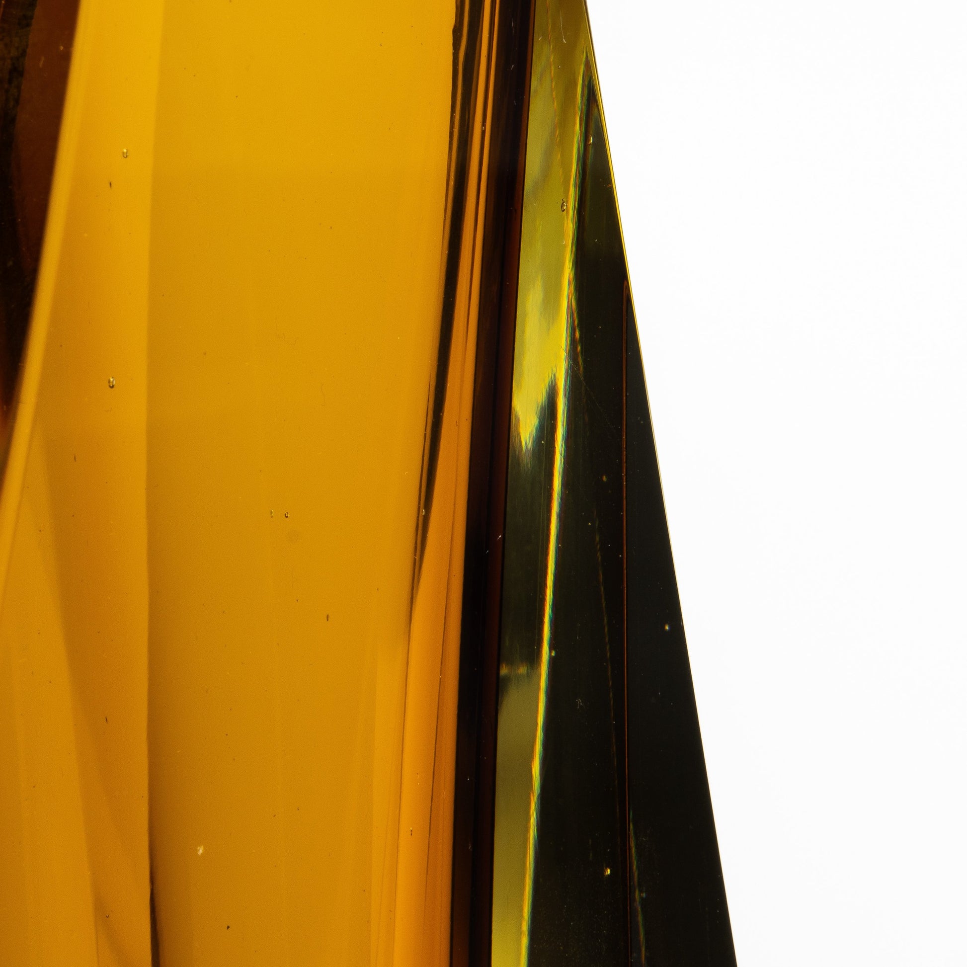 Murano Vase with Square Base in Amber