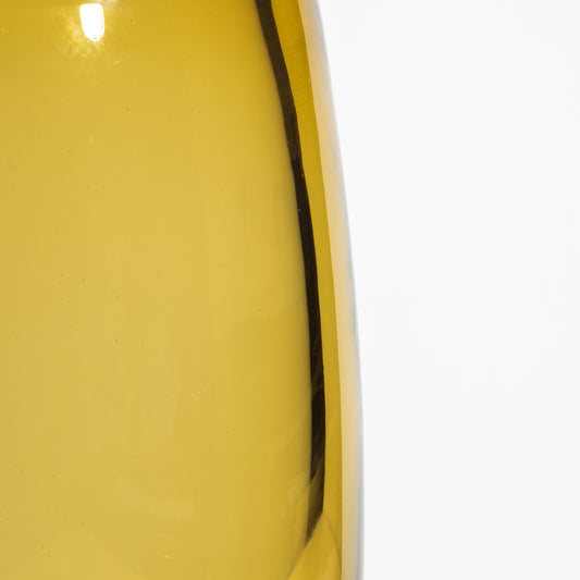 Murano Tall Vase with Clear Base in Tobacco