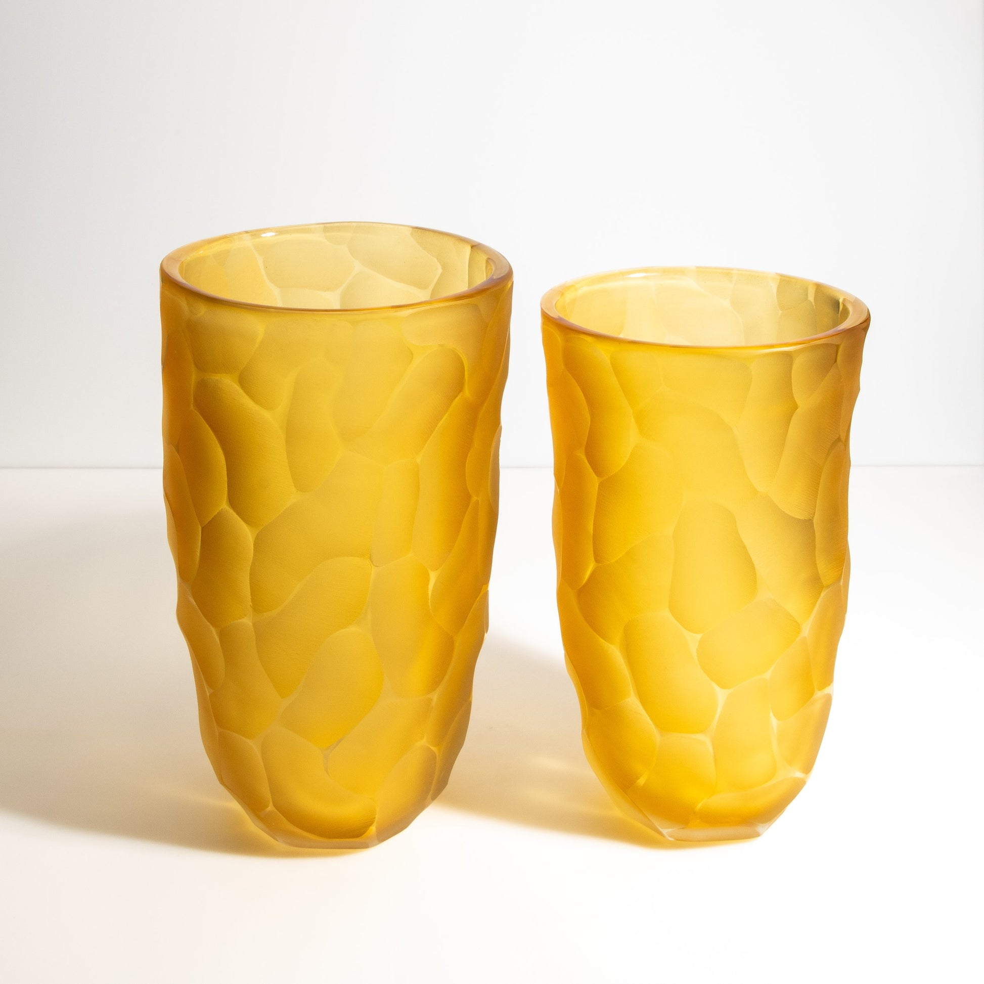 Murano Moon Vase in Amber