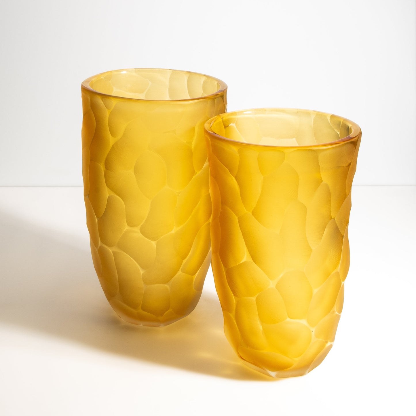 Murano Moon Vase in Amber