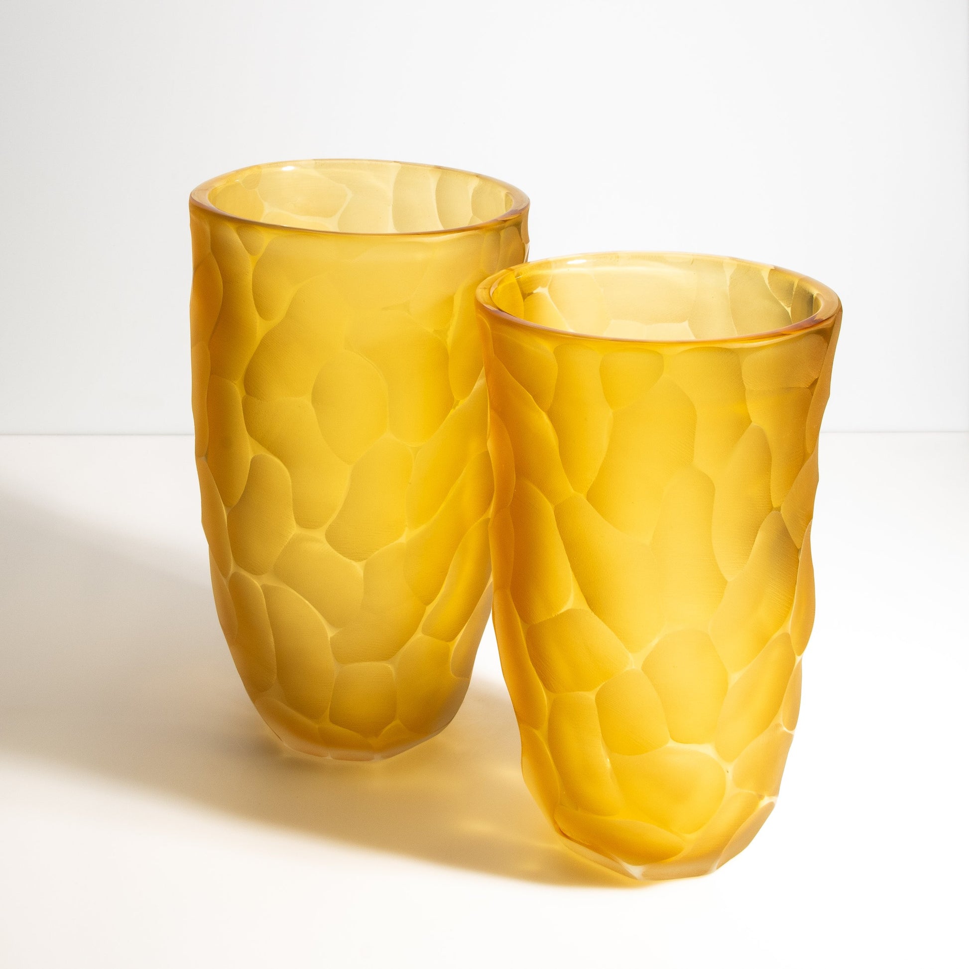 Murano Moon Vase in Amber