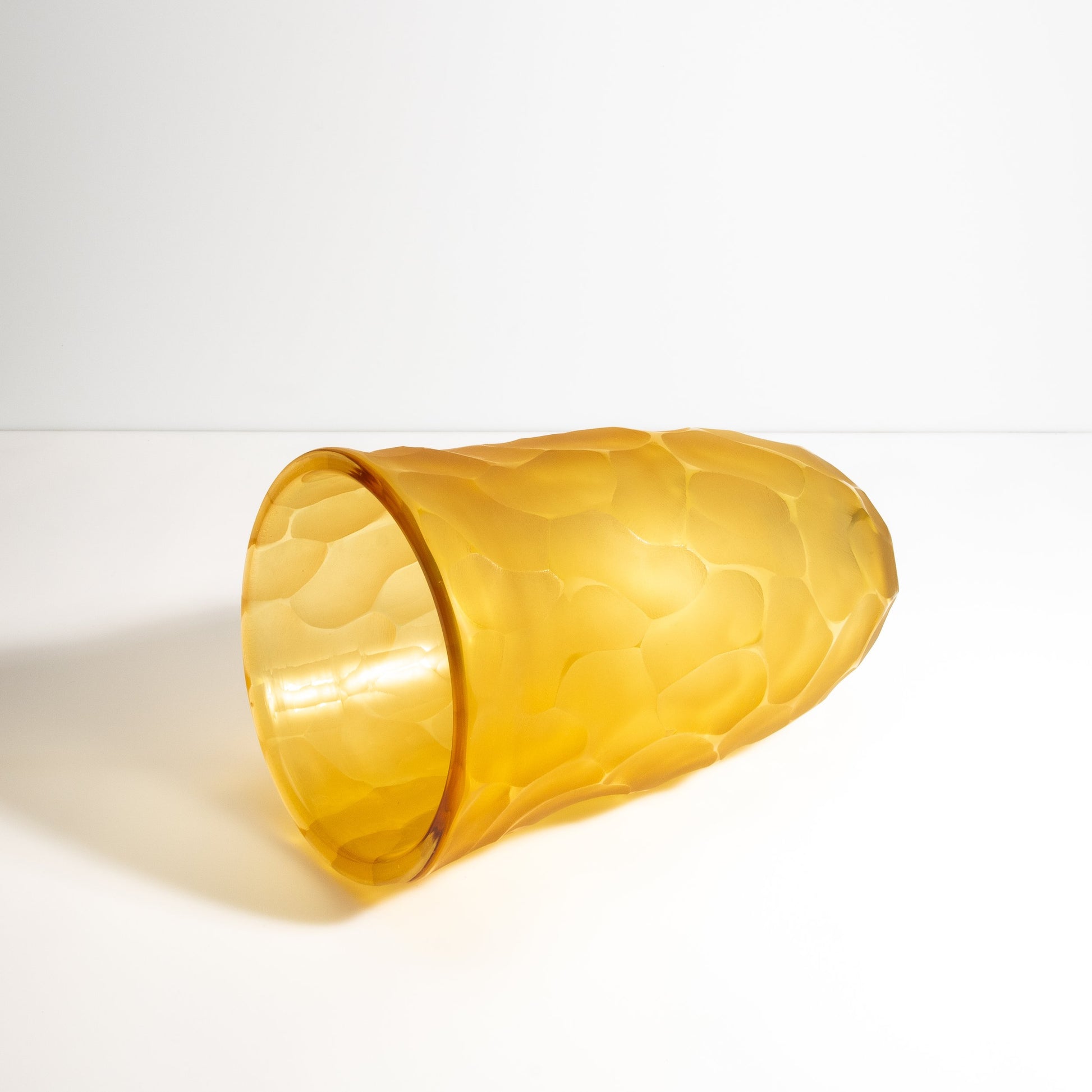 Murano Moon Vase in Amber