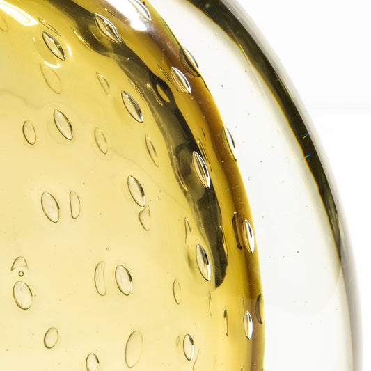 Murano Vase with Bubbles in Smokey Gold