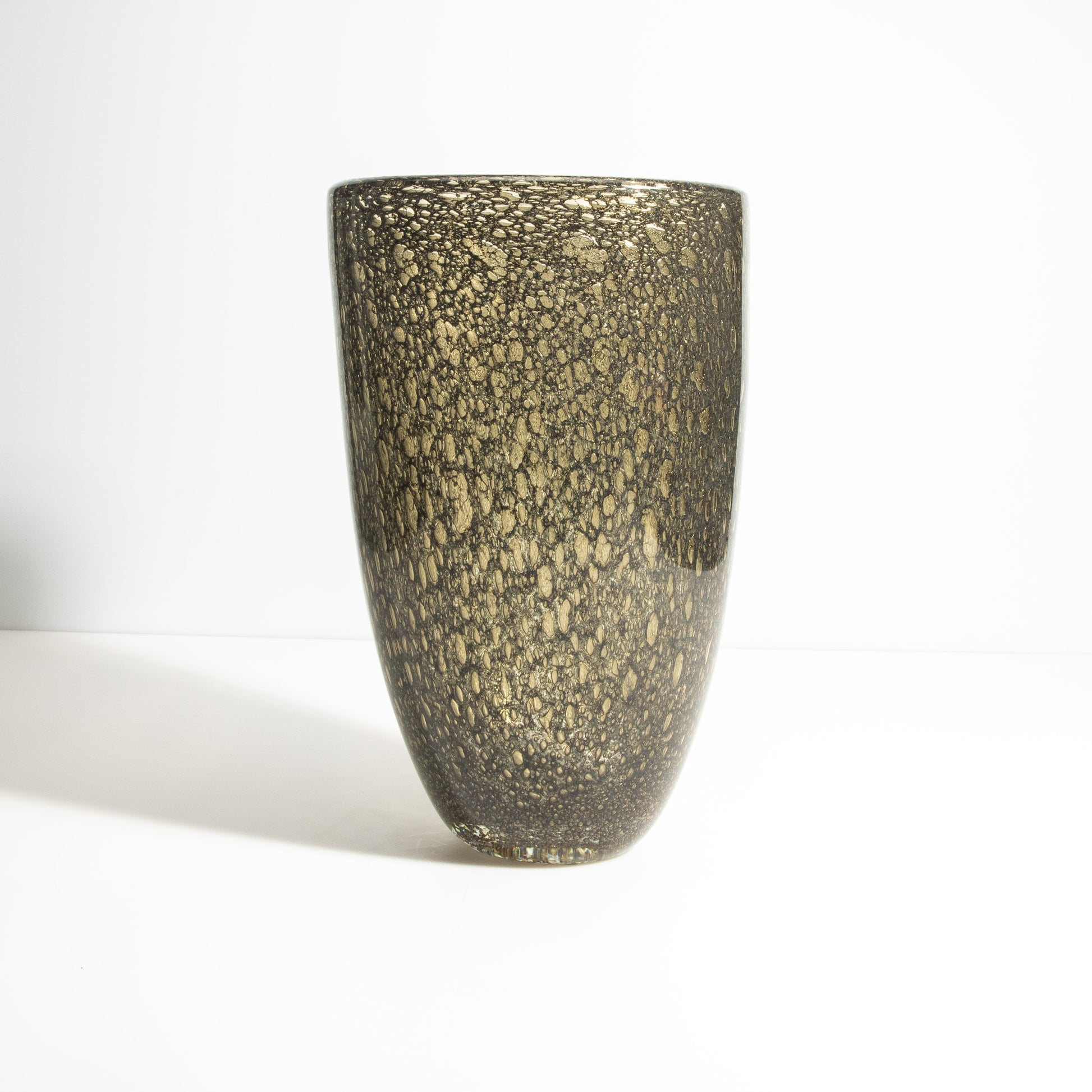 Murano Bullicante Vase in Gold