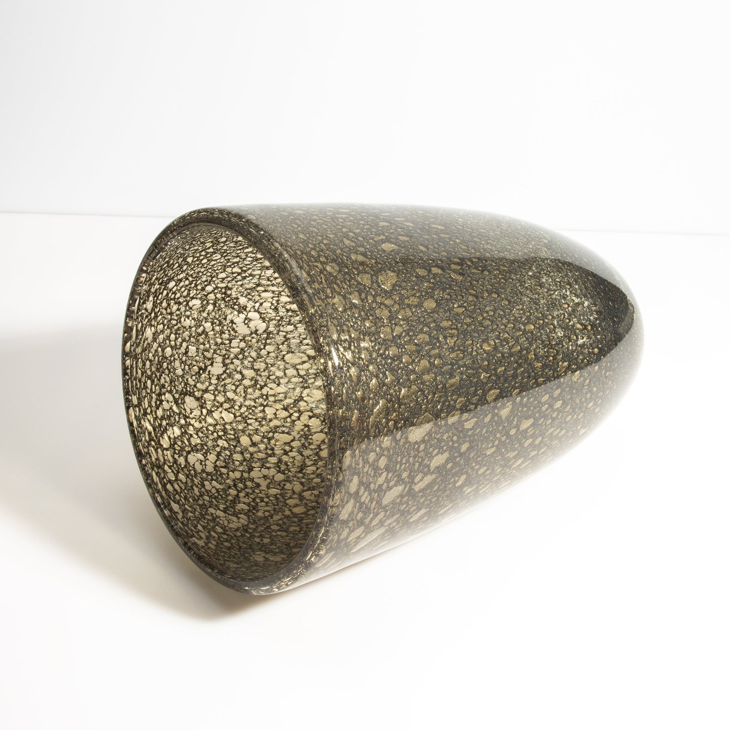 Murano Bullicante Vase in Gold