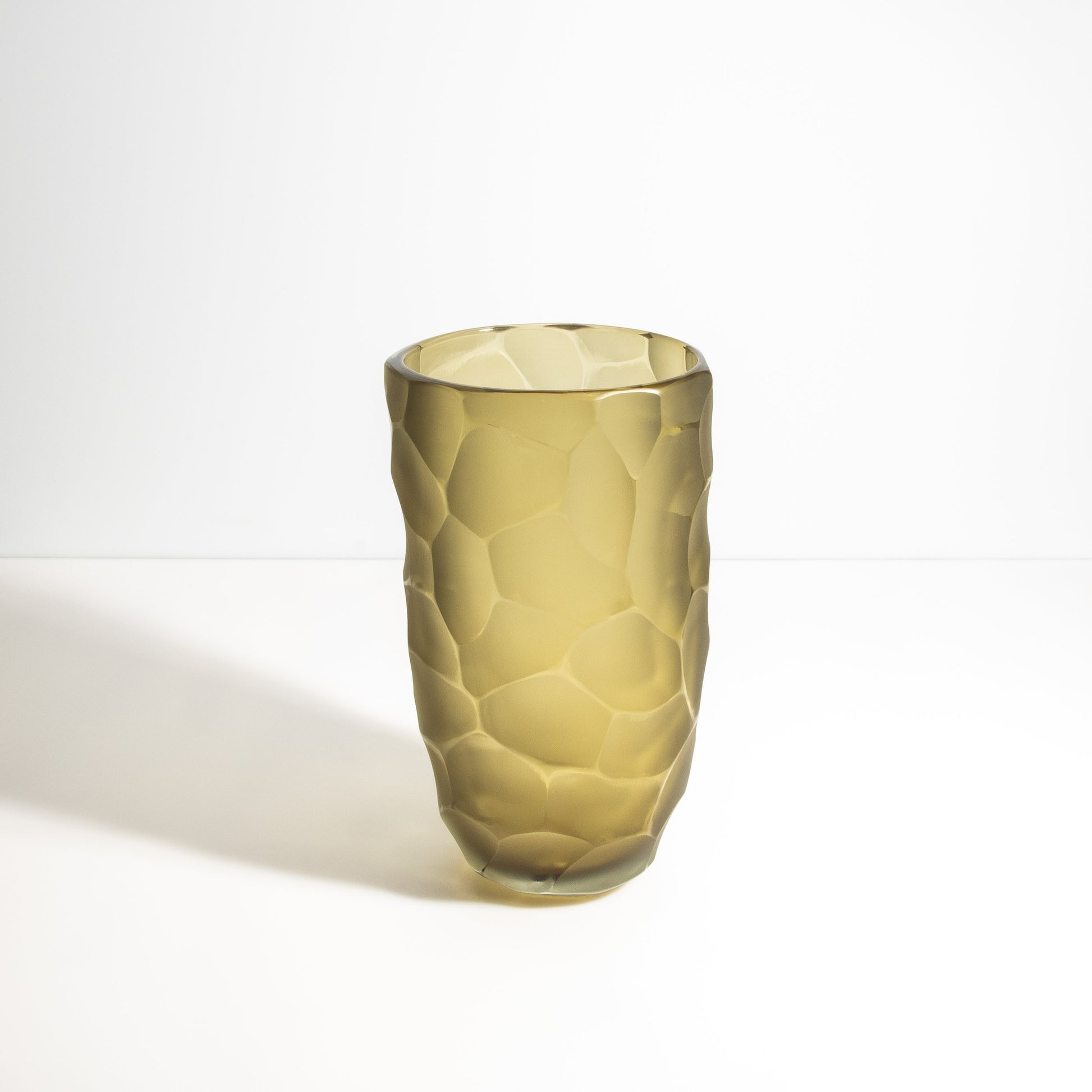 Murano Moon Vase in Olive