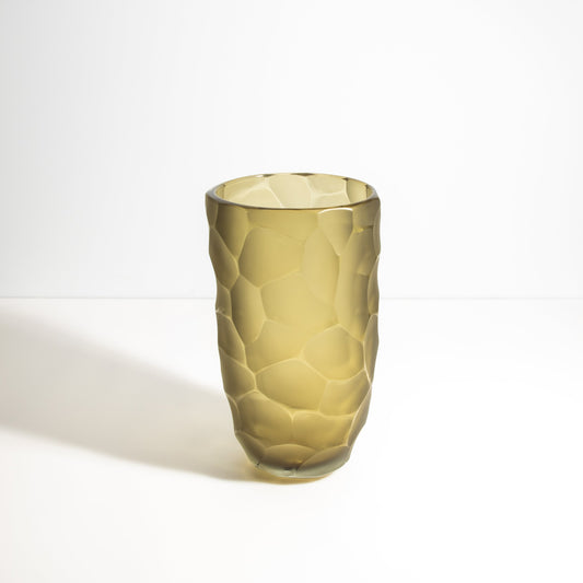 Murano Moon Vase in Olive