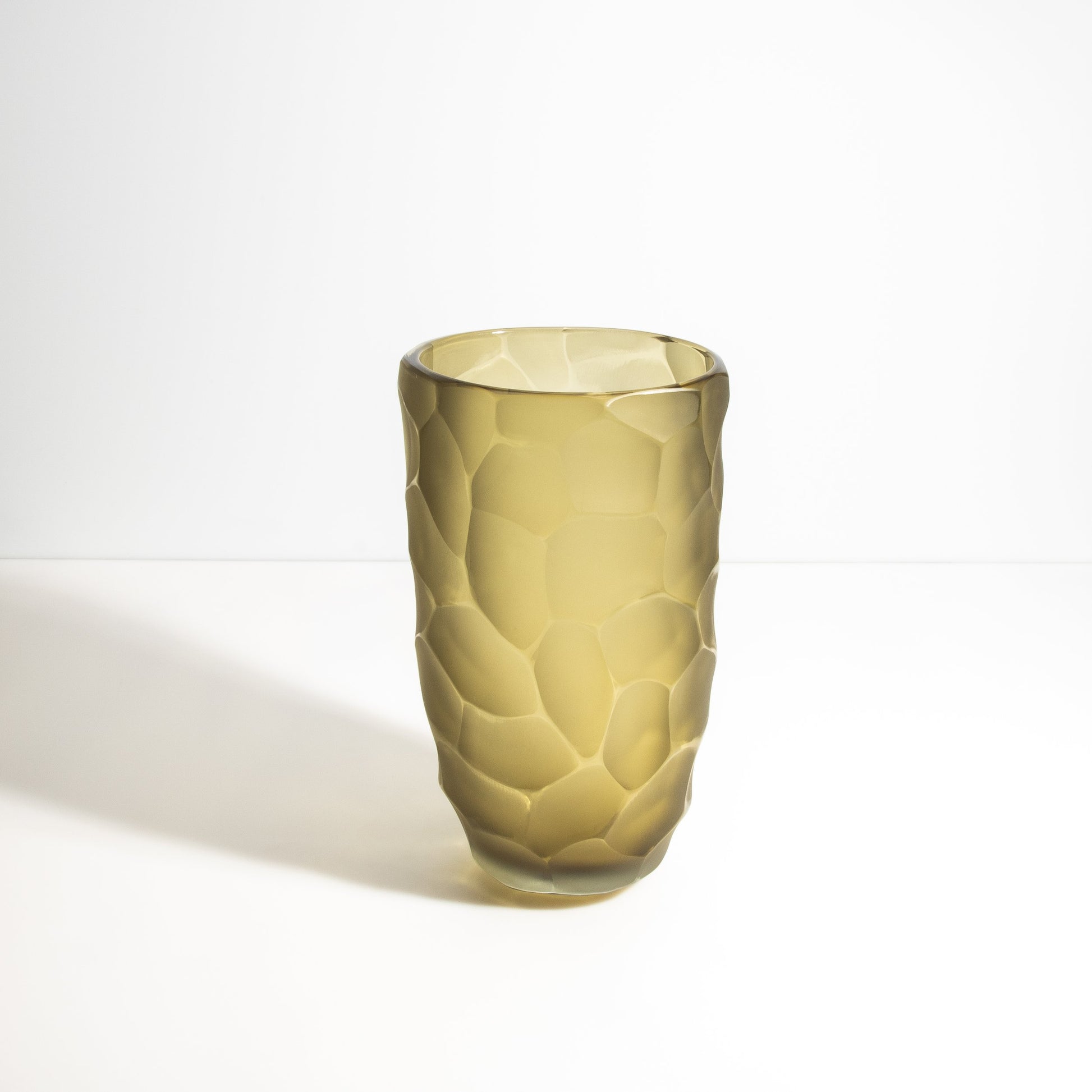Murano Moon Vase in Olive