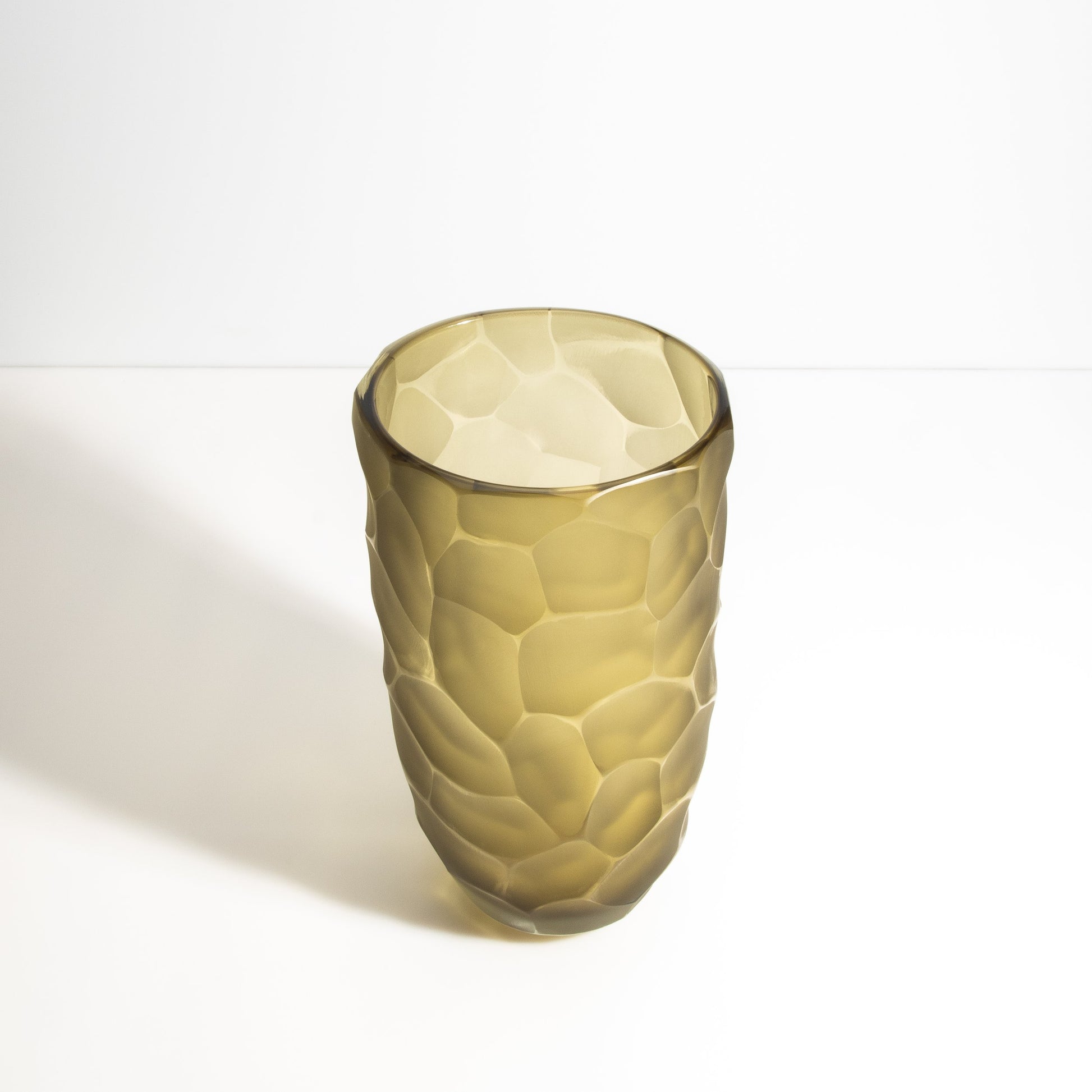 Murano Moon Vase in Olive