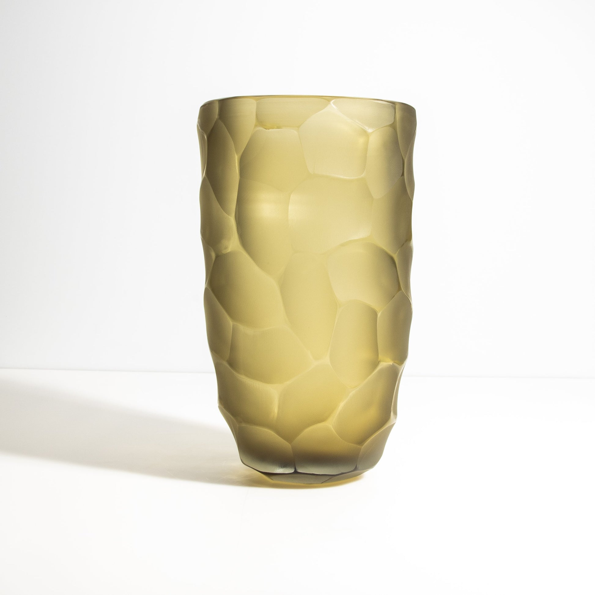 Murano Moon Vase in Olive