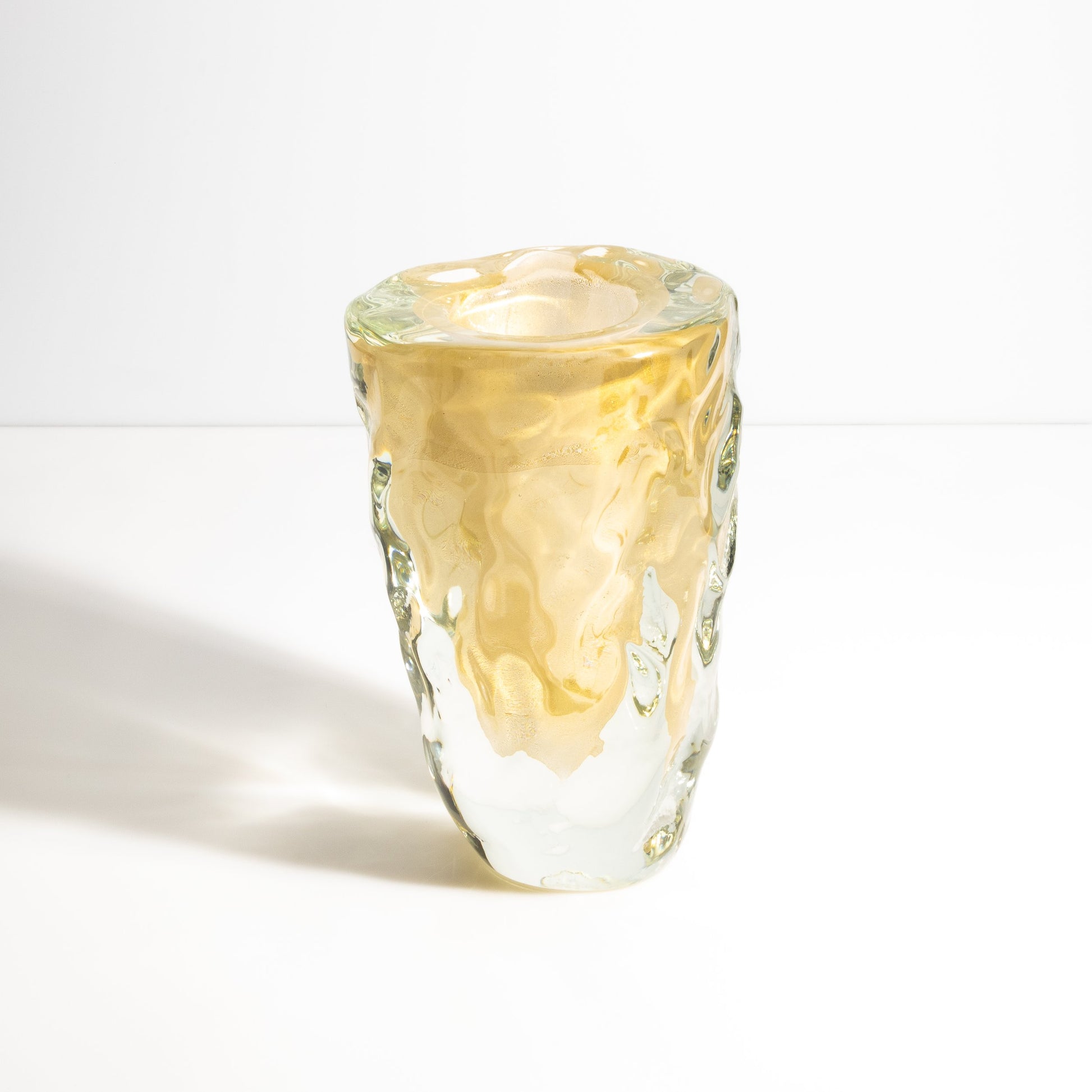 Murano Buri Vase in Clear with 24-Karat Gold Flecks