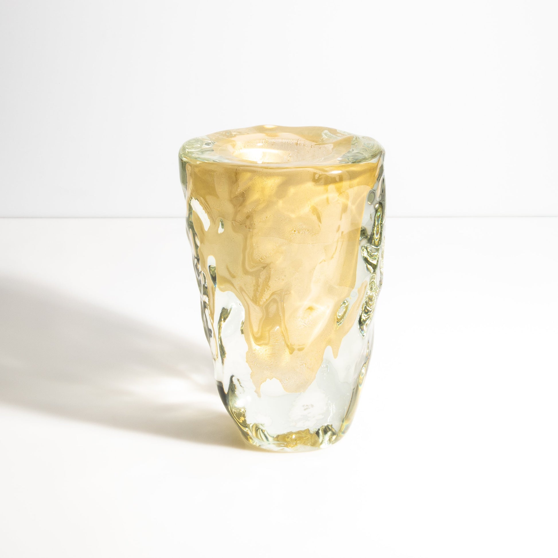 Murano Buri Vase in Clear with 24-Karat Gold Flecks