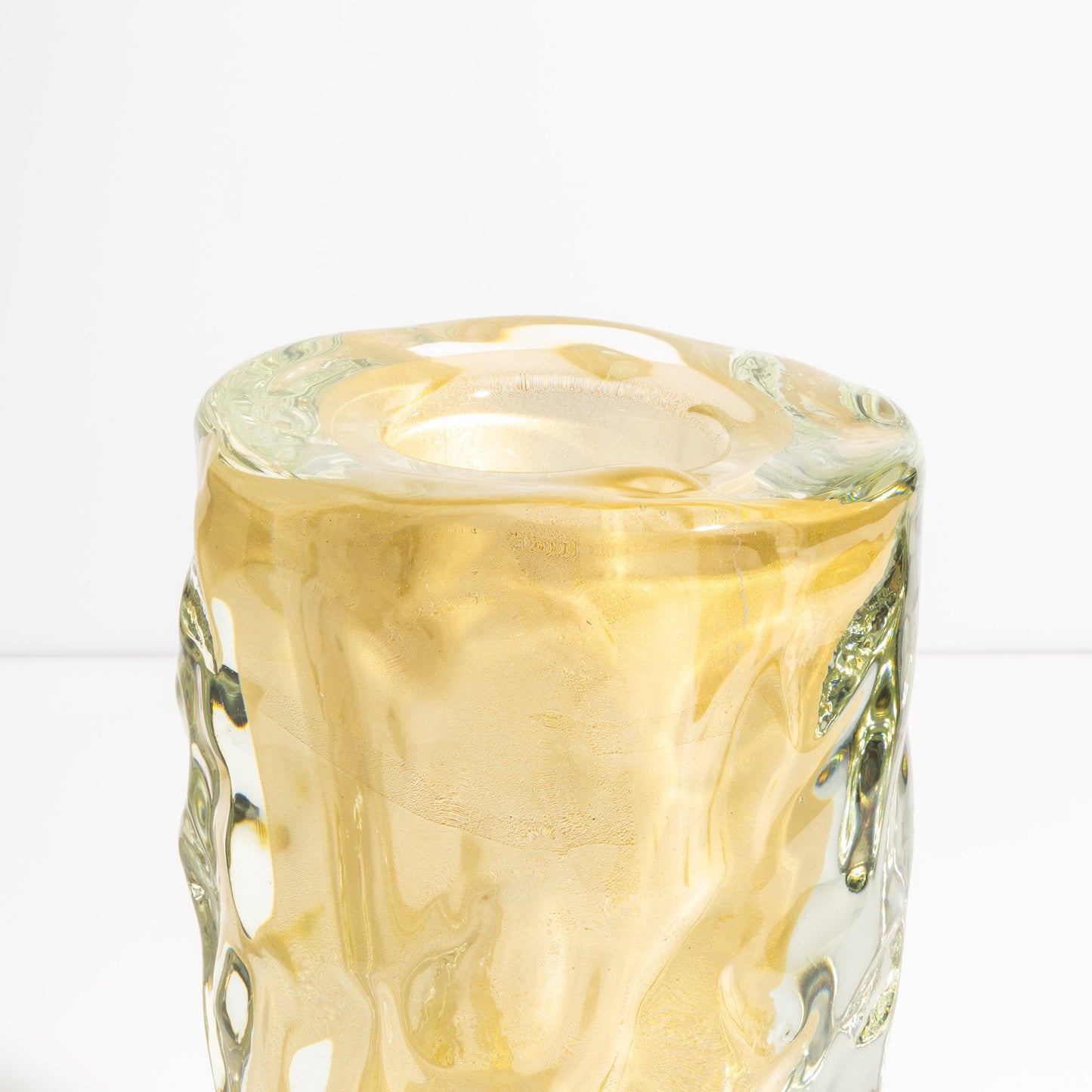 Murano Buri Vase in Clear with 24-Karat Gold Flecks