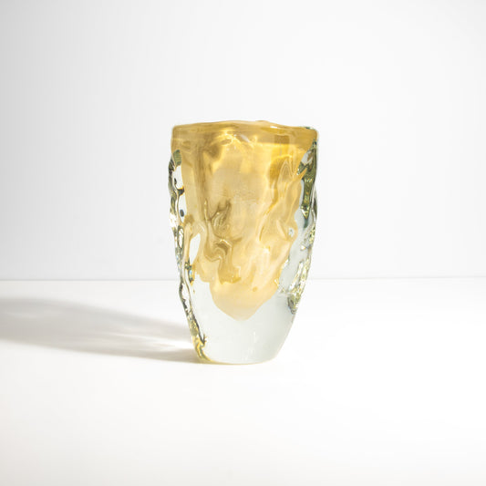 Murano Buri Vase in Clear with 24-Karat Gold Flecks