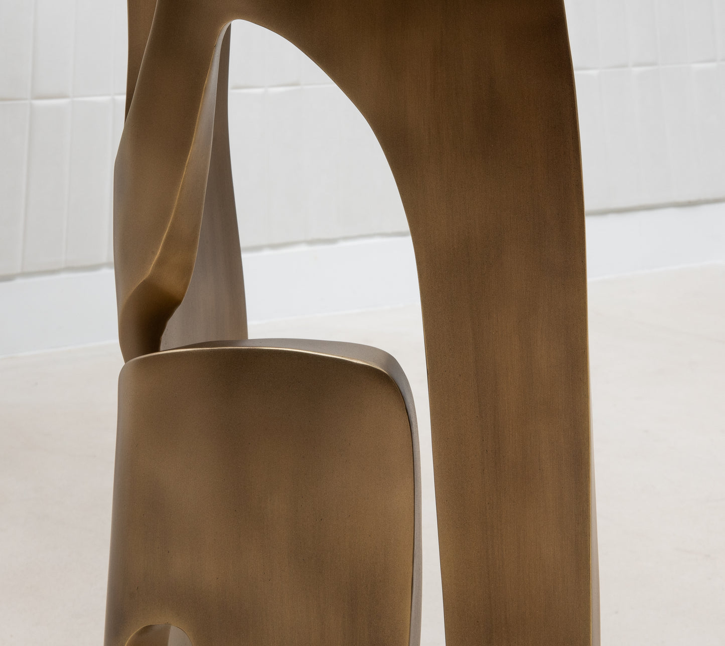 Console in Black Shagreen with Bronze Patina Brass by R&Y Augousti
