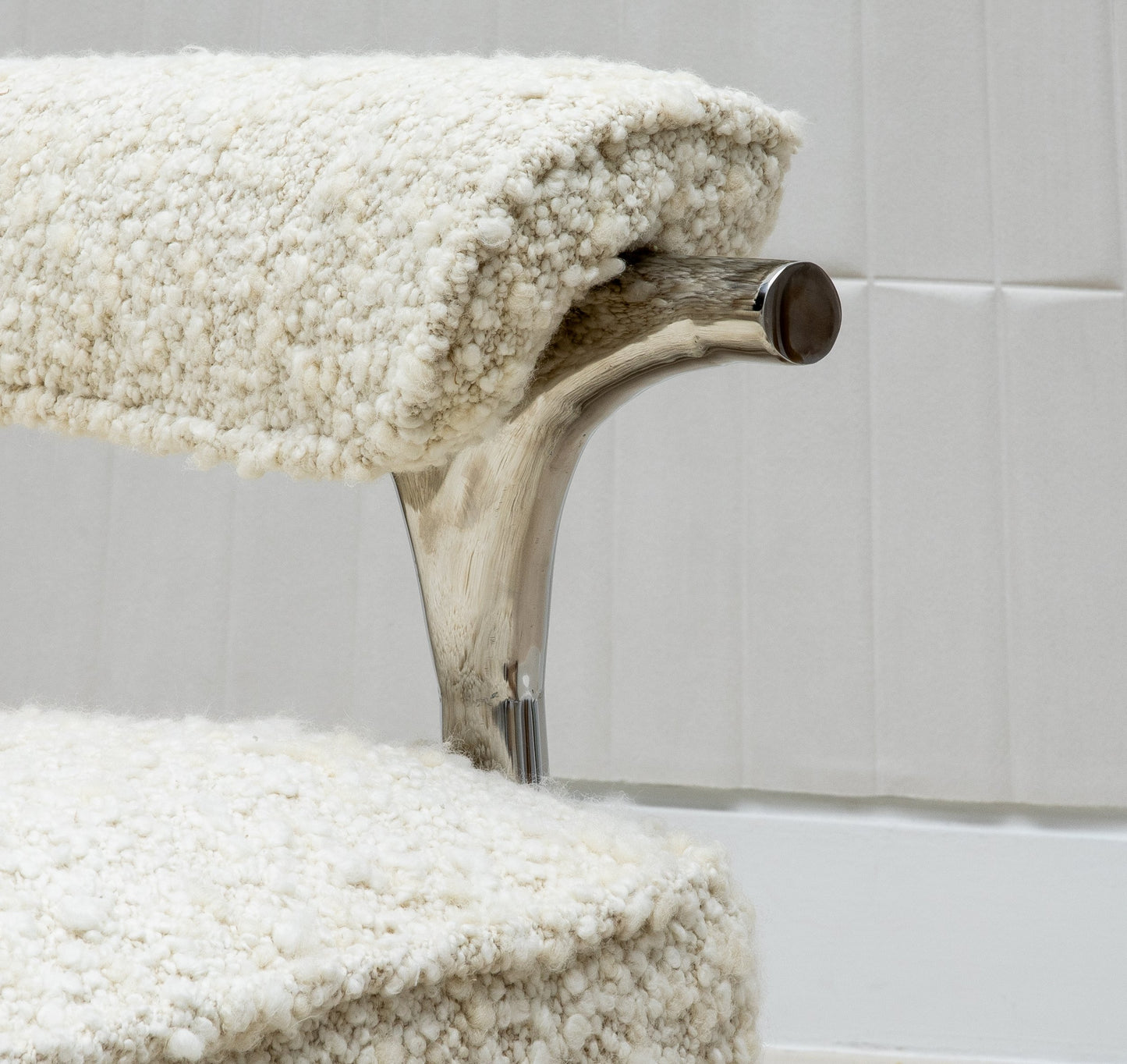 Ramo Armchair in Cream Bouclé by R&Y Augousti