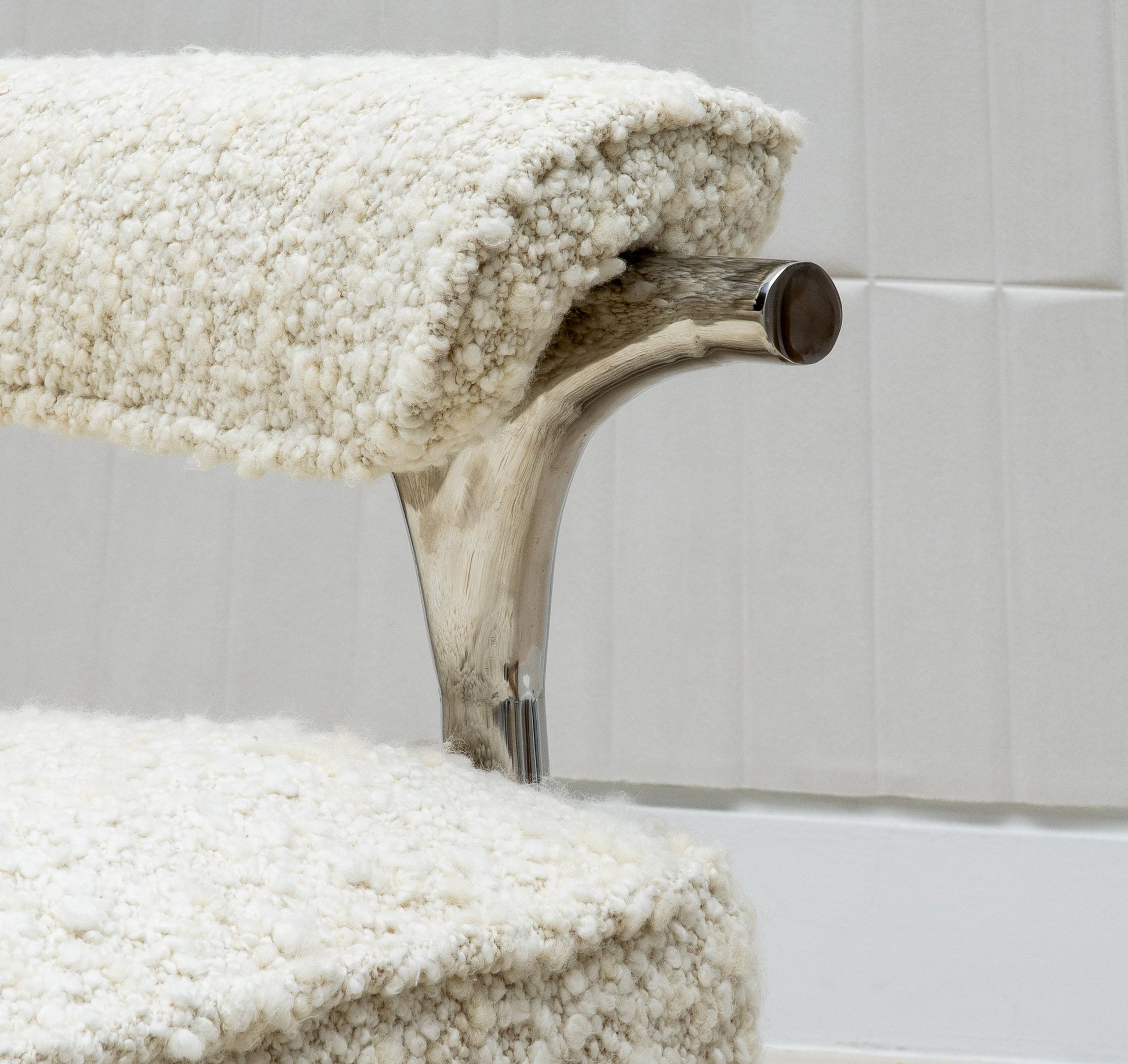 Ramo Armchair in Cream Bouclé by R&Y Augousti