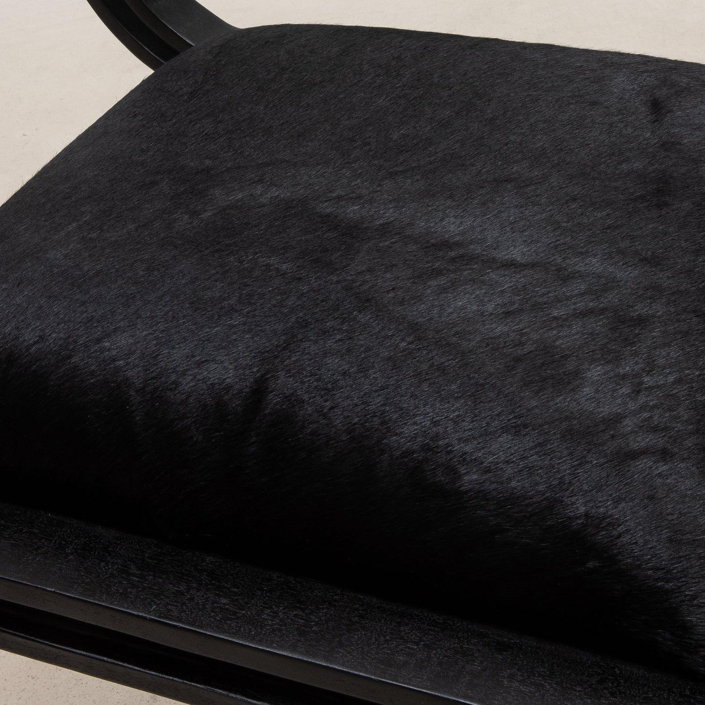 Upholstered Hide Chair in Black Oak by R&Y Augousti