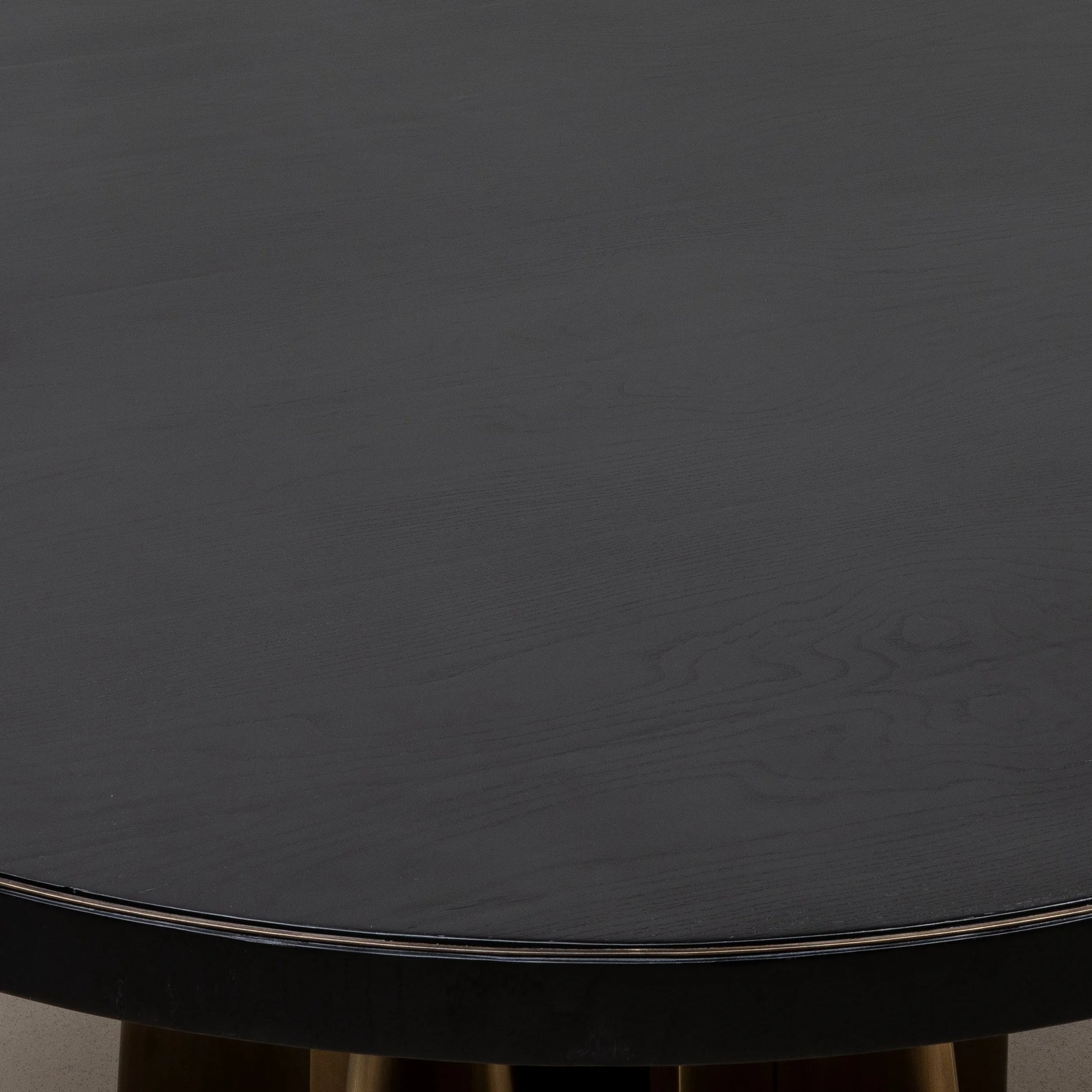 Dining Table in Black Oak with Bronze Patina Brass by Kifu Paris