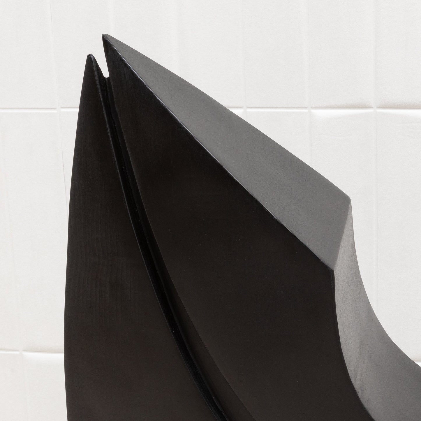Modern Abstract Sculpture in Black Oak by Patrick Coard Paris