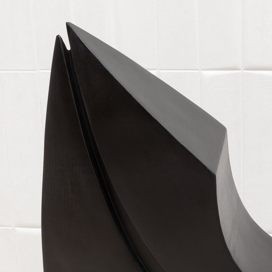 Modern Abstract Sculpture in Black Oak by Patrick Coard Paris