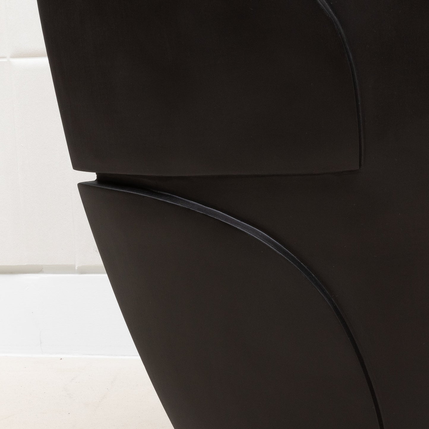 Modern Abstract Sculpture in Black Oak by Patrick Coard Paris