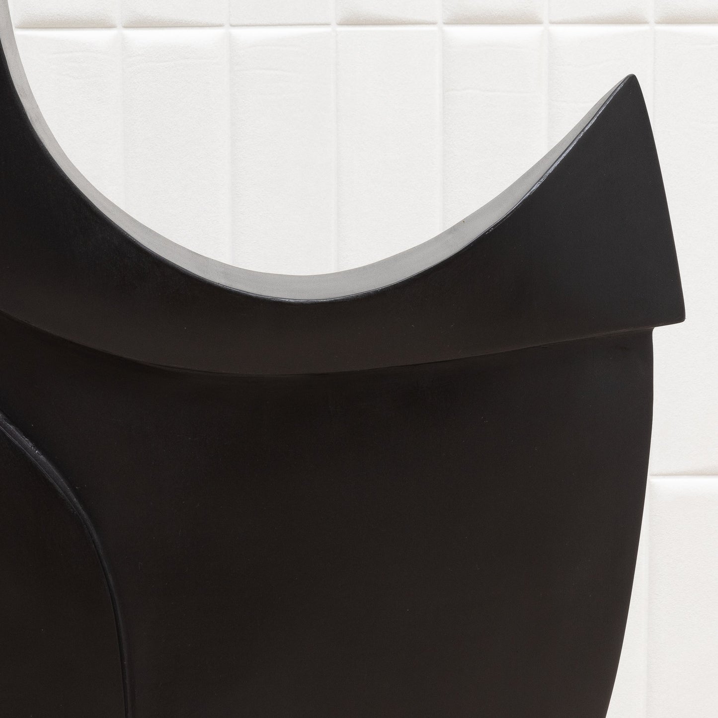 Modern Abstract Sculpture in Black Oak by Patrick Coard Paris