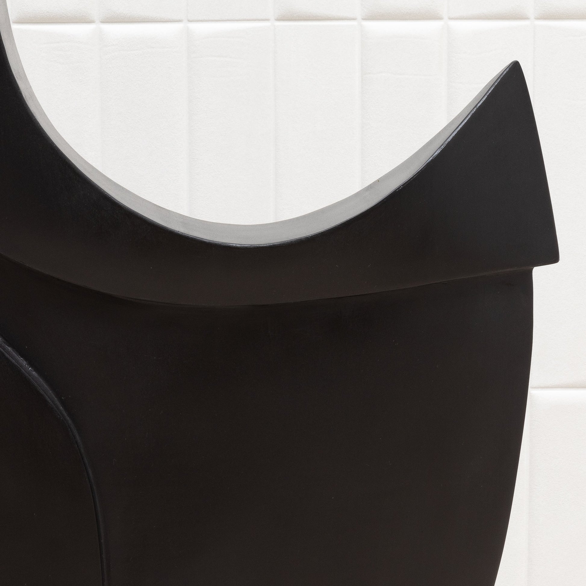 Modern Abstract Sculpture in Black Oak by Patrick Coard Paris
