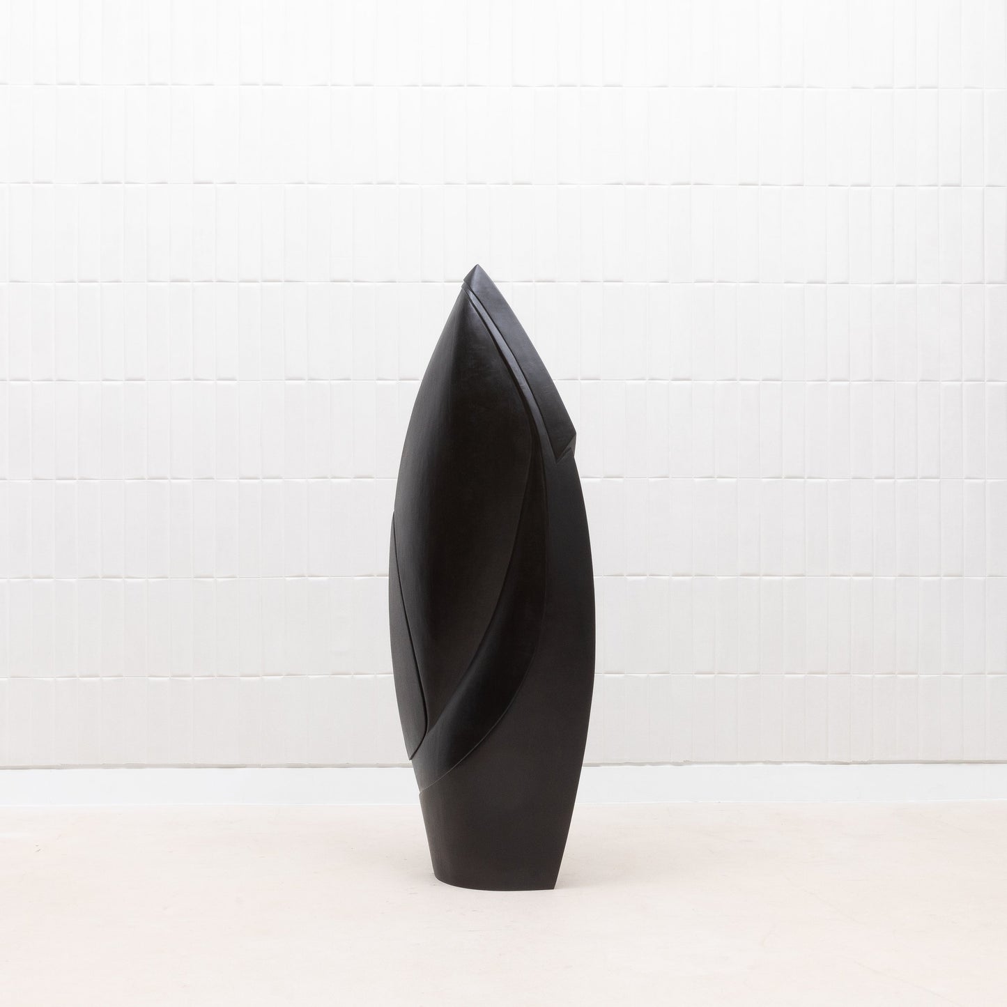 Modern Abstract Sculpture in Black Oak by Patrick Coard Paris