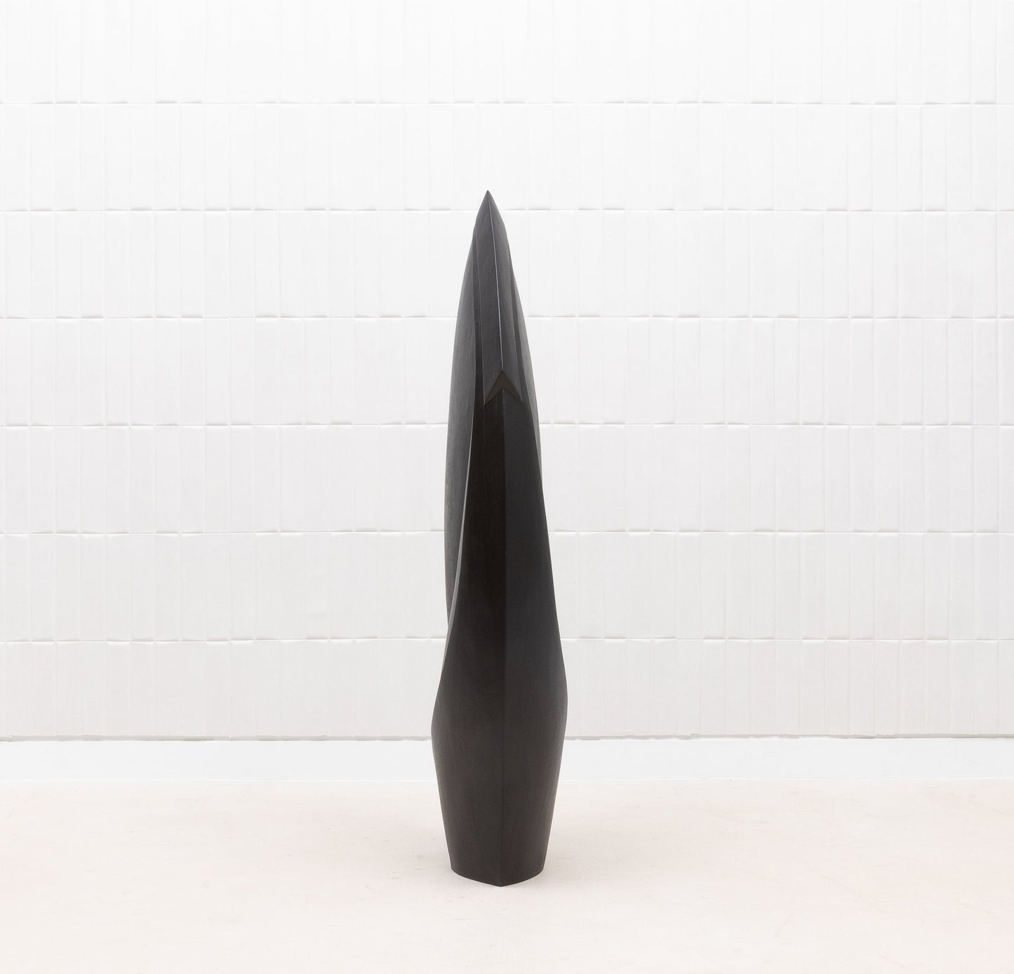 Modern Abstract Sculpture in Black Oak by Patrick Coard Paris
