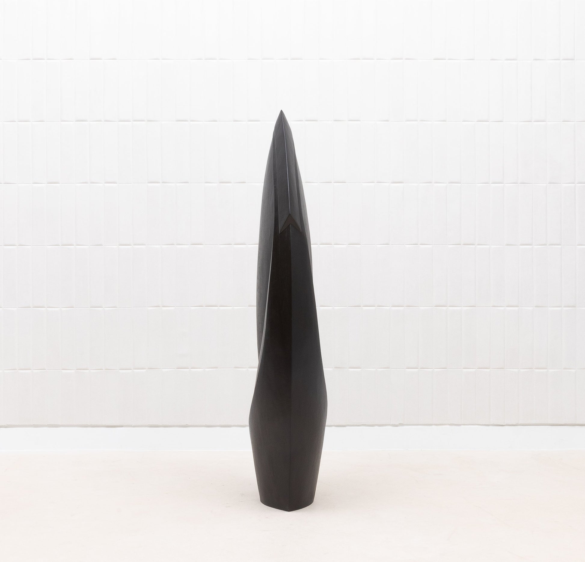 Modern Abstract Sculpture in Black Oak by Patrick Coard Paris