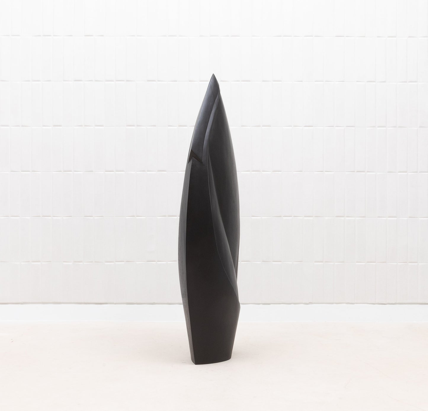 Modern Abstract Sculpture in Black Oak by Patrick Coard Paris