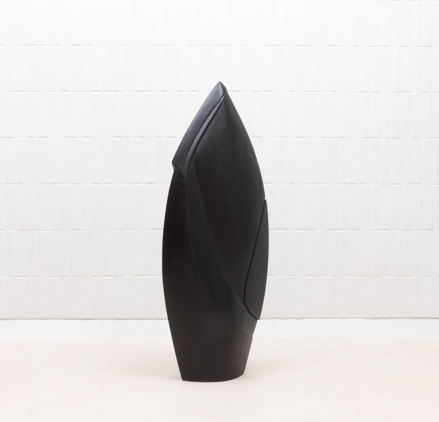 Modern Abstract Sculpture in Black Oak by Patrick Coard Paris