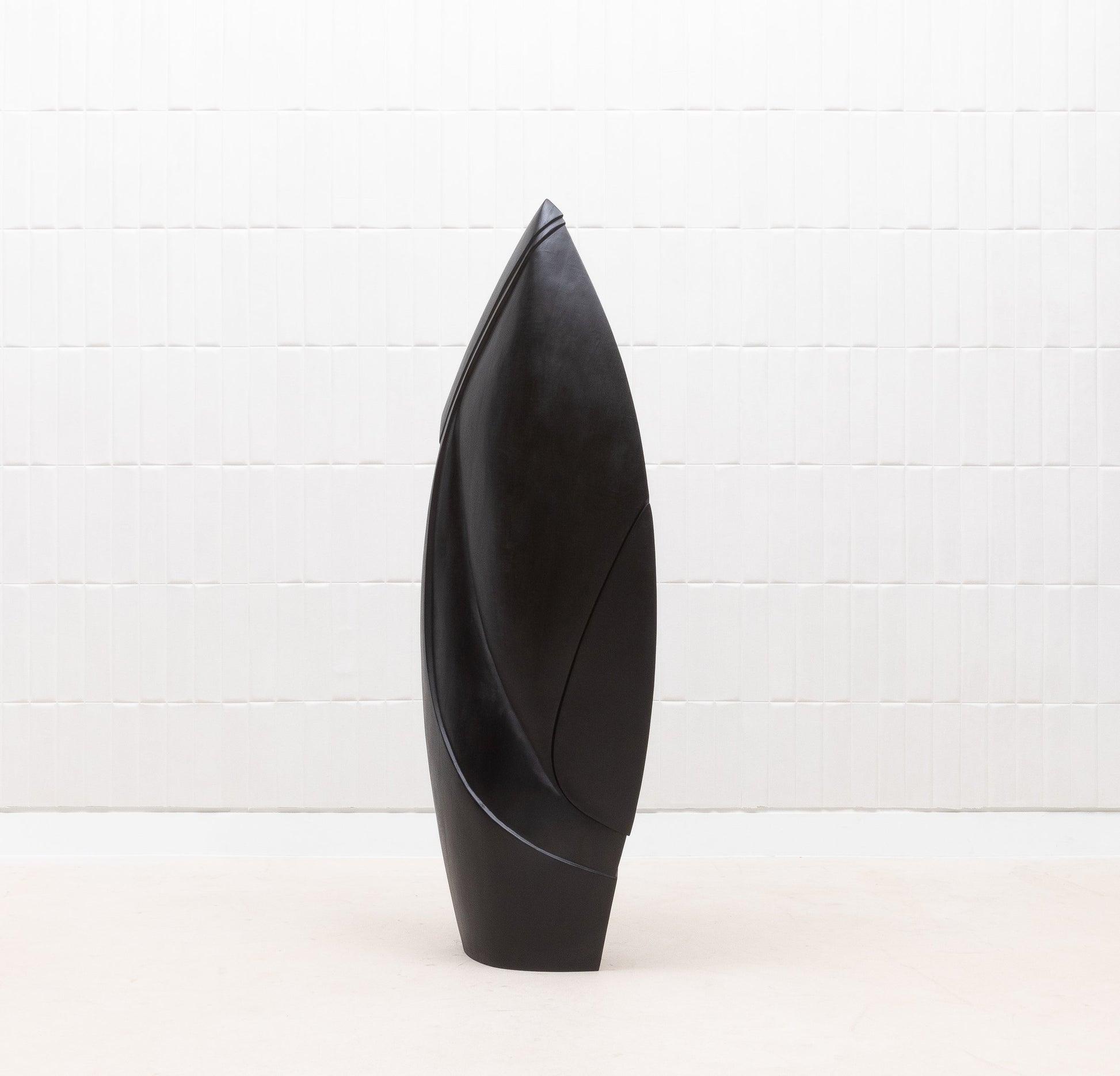 Modern Abstract Sculpture in Black Oak by Patrick Coard Paris