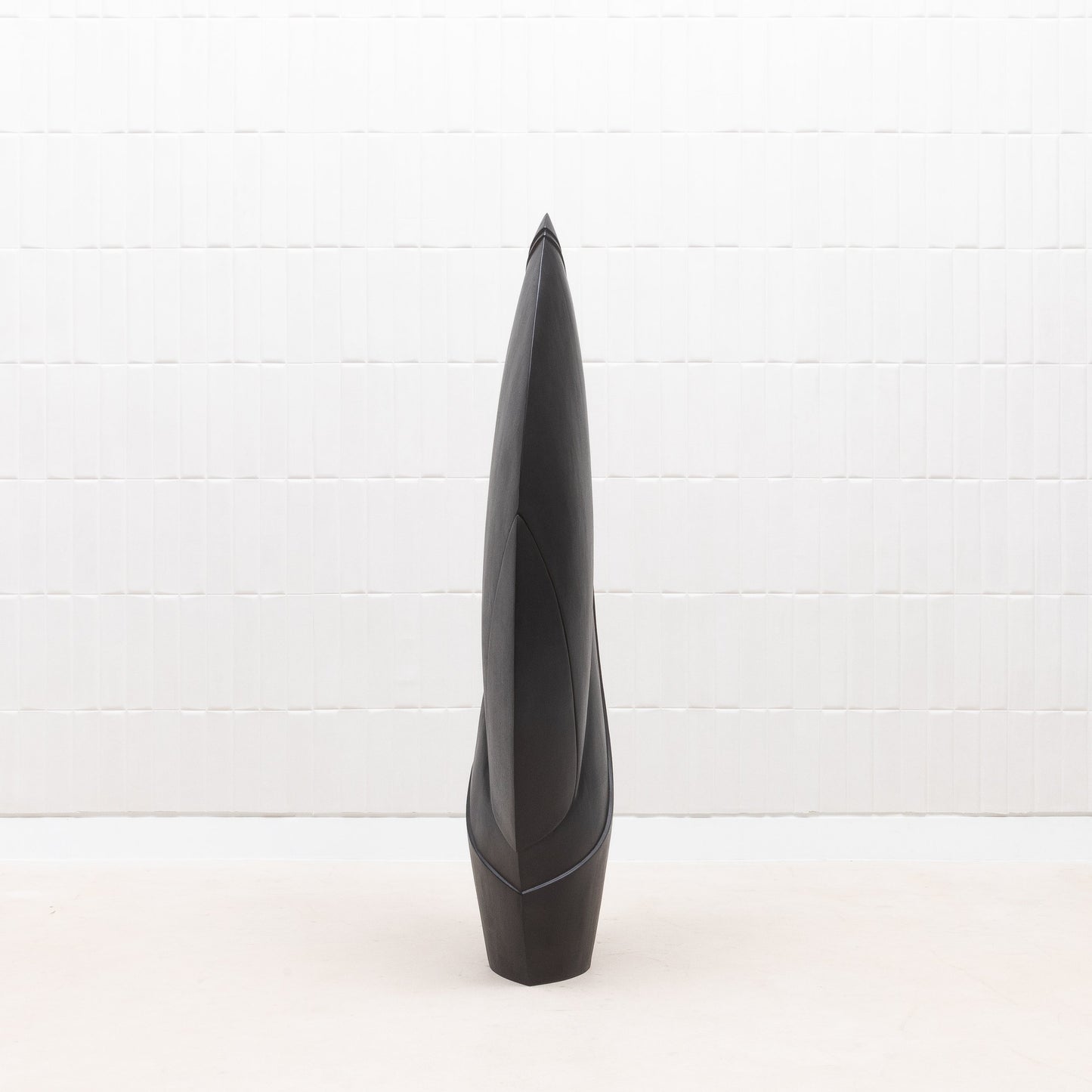 Modern Abstract Sculpture in Black Oak by Patrick Coard Paris