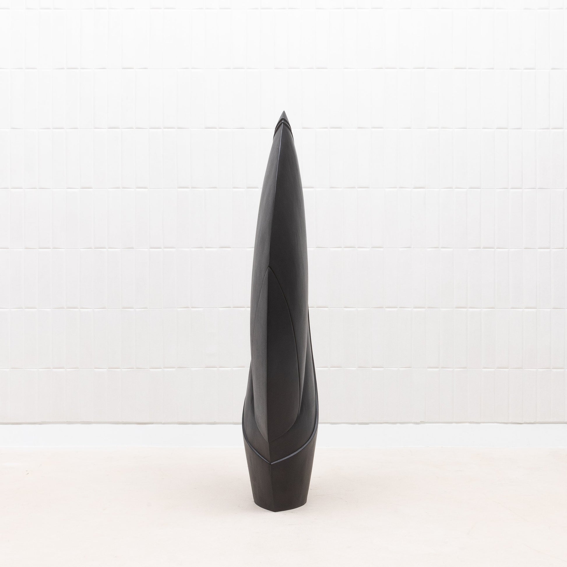 Modern Abstract Sculpture in Black Oak by Patrick Coard Paris