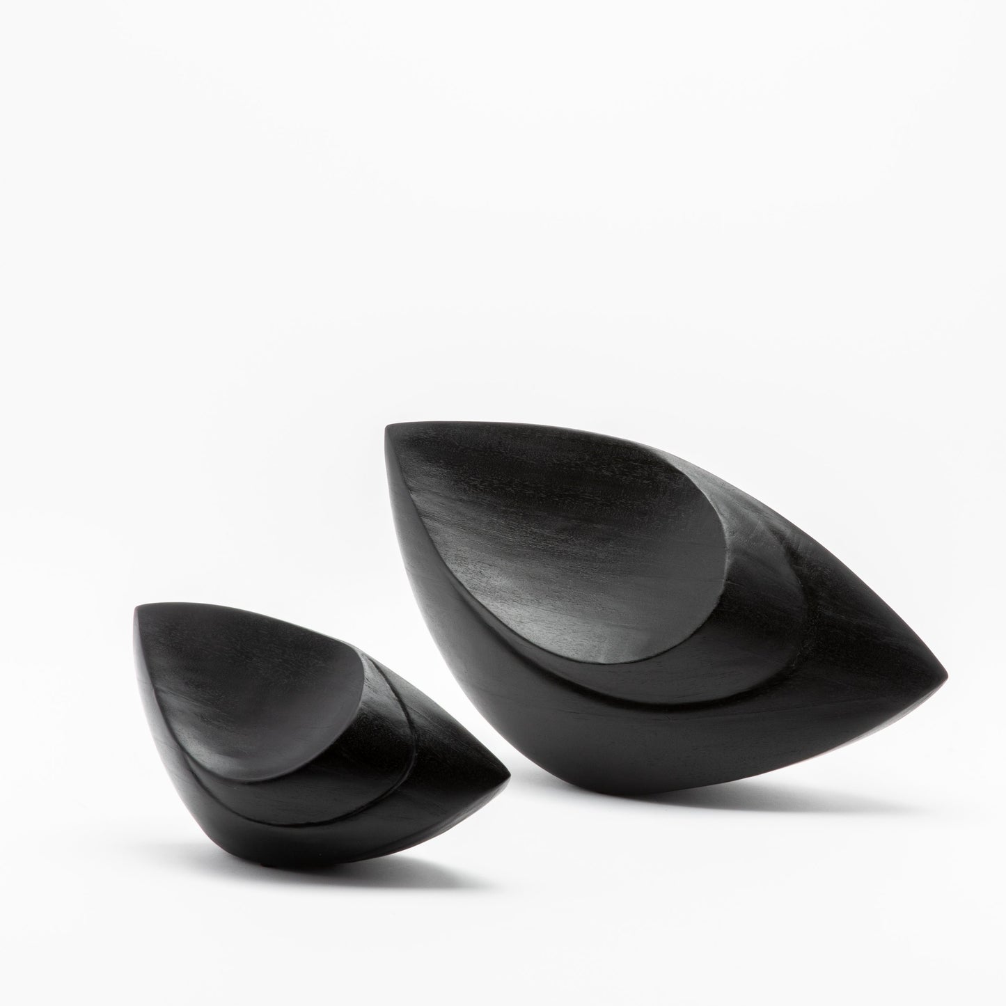 Modern Abstract Sculpture in Black Oak by Patrick Coard Paris