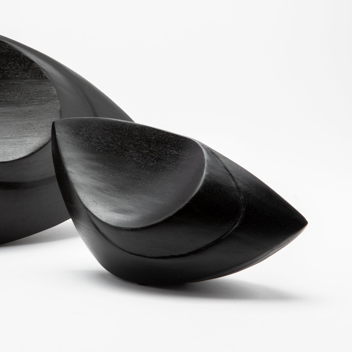 Modern Abstract Sculpture in Black Oak by Patrick Coard Paris