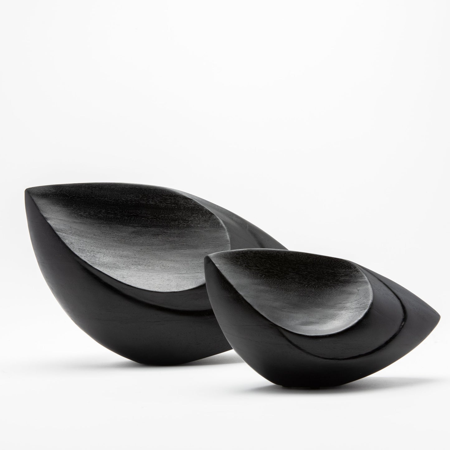 Modern Abstract Sculpture in Black Oak by Patrick Coard Paris