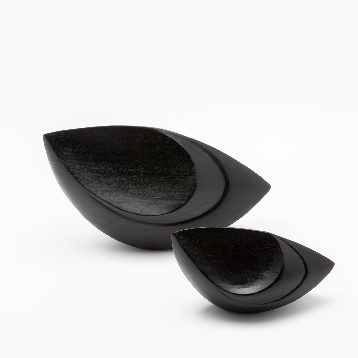 Modern Abstract Sculpture in Black Oak by Patrick Coard Paris