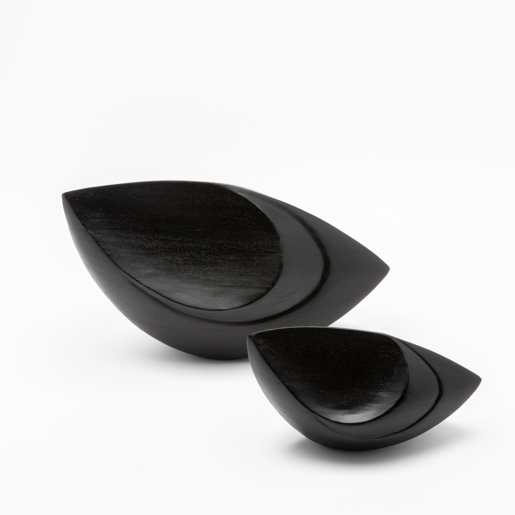 Modern Abstract Sculpture in Black Oak by Patrick Coard Paris