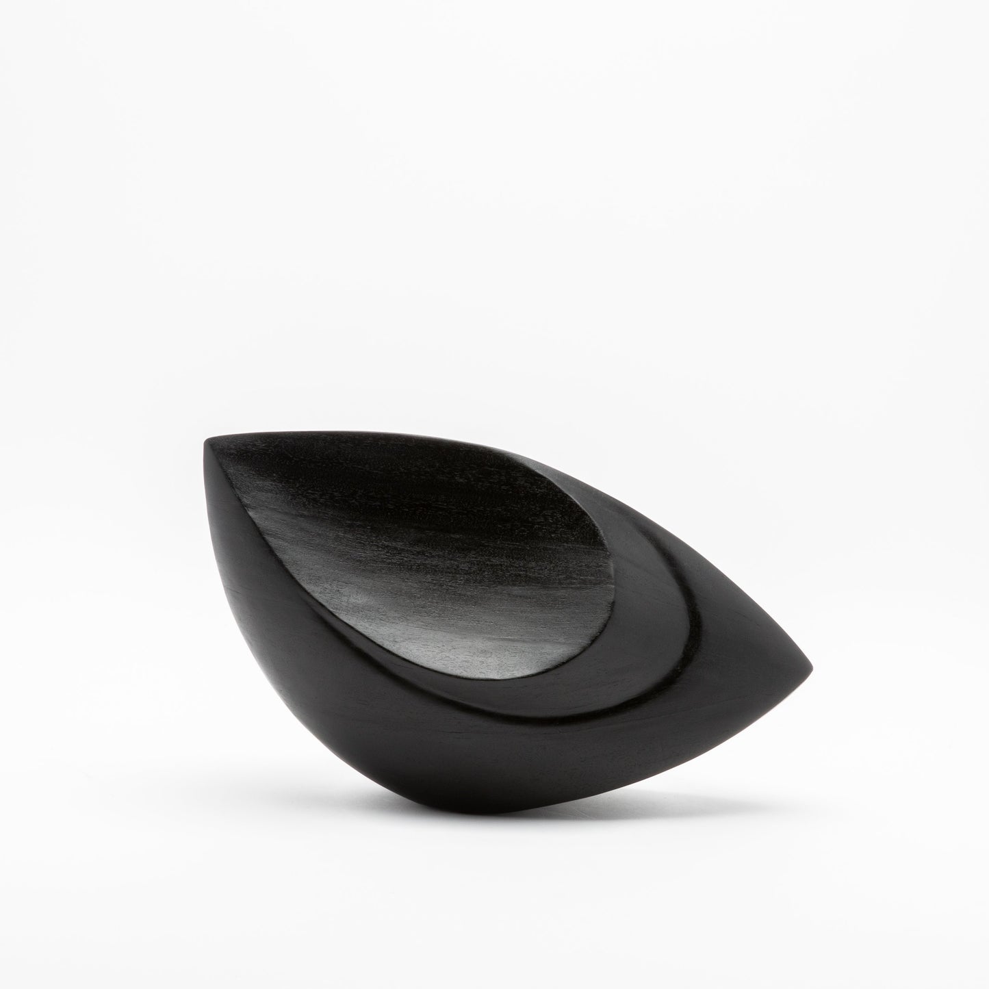 Modern Abstract Sculpture in Black Oak by Patrick Coard Paris