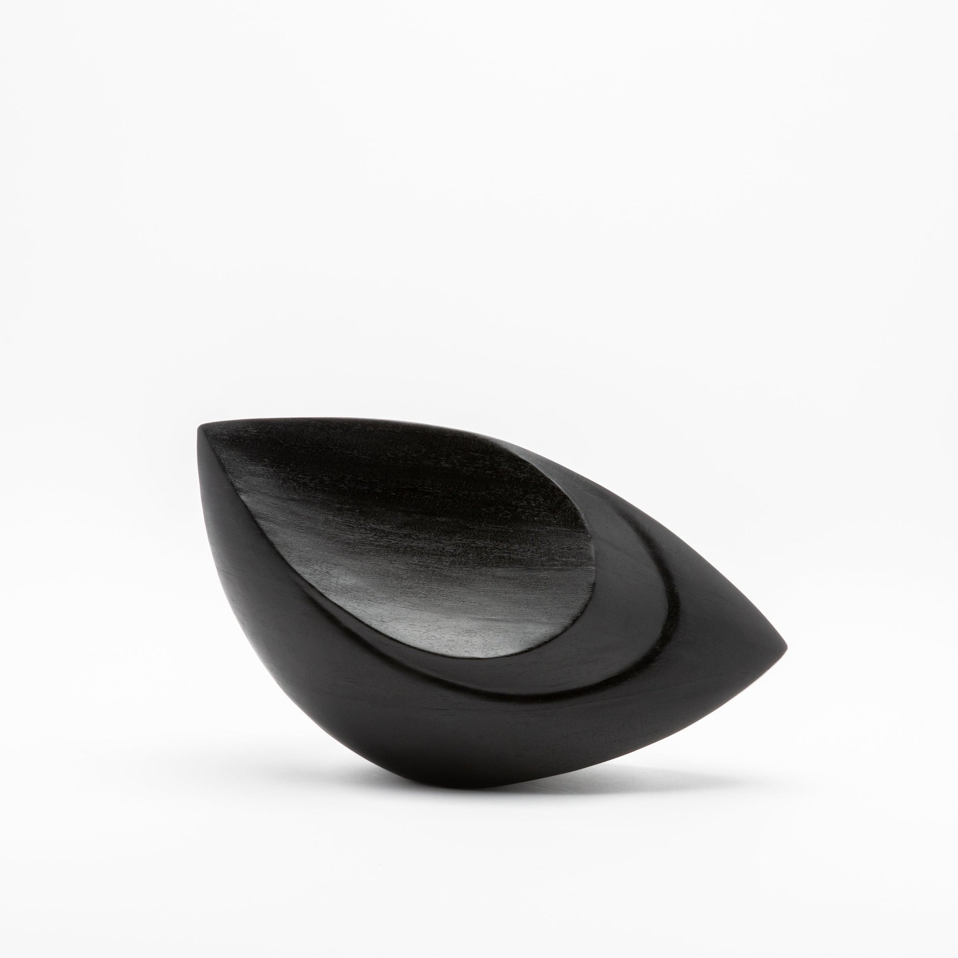 Modern Abstract Sculpture in Black Oak by Patrick Coard Paris