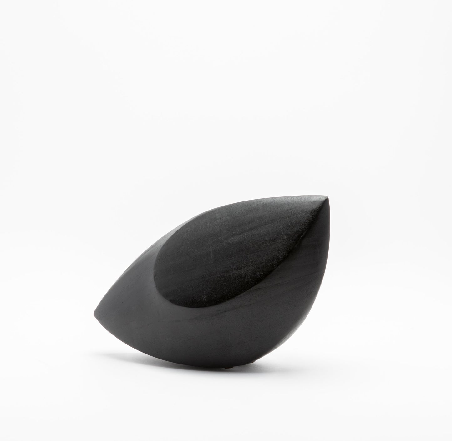 Modern Abstract Sculpture in Black Oak by Patrick Coard Paris