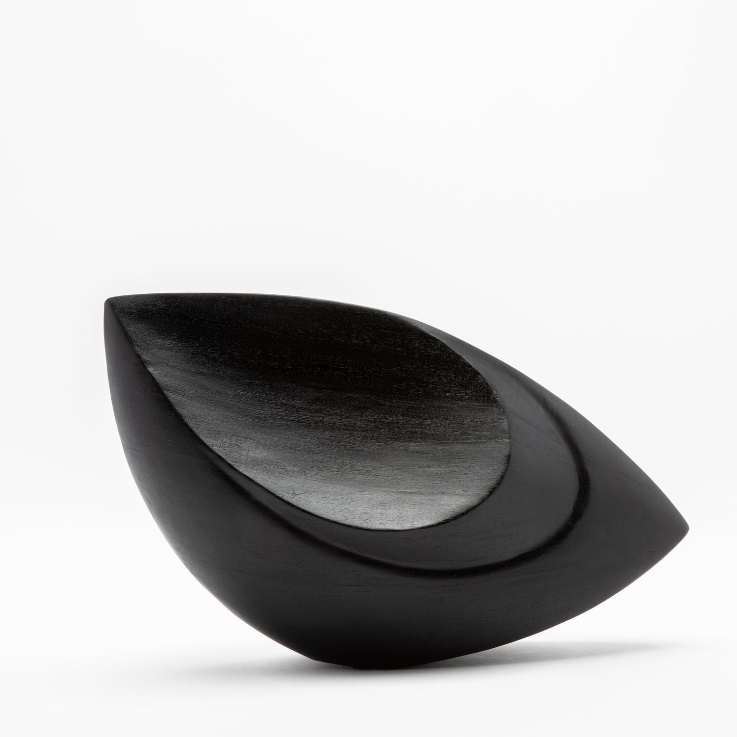 Modern Abstract Sculpture in Black Oak by Patrick Coard Paris