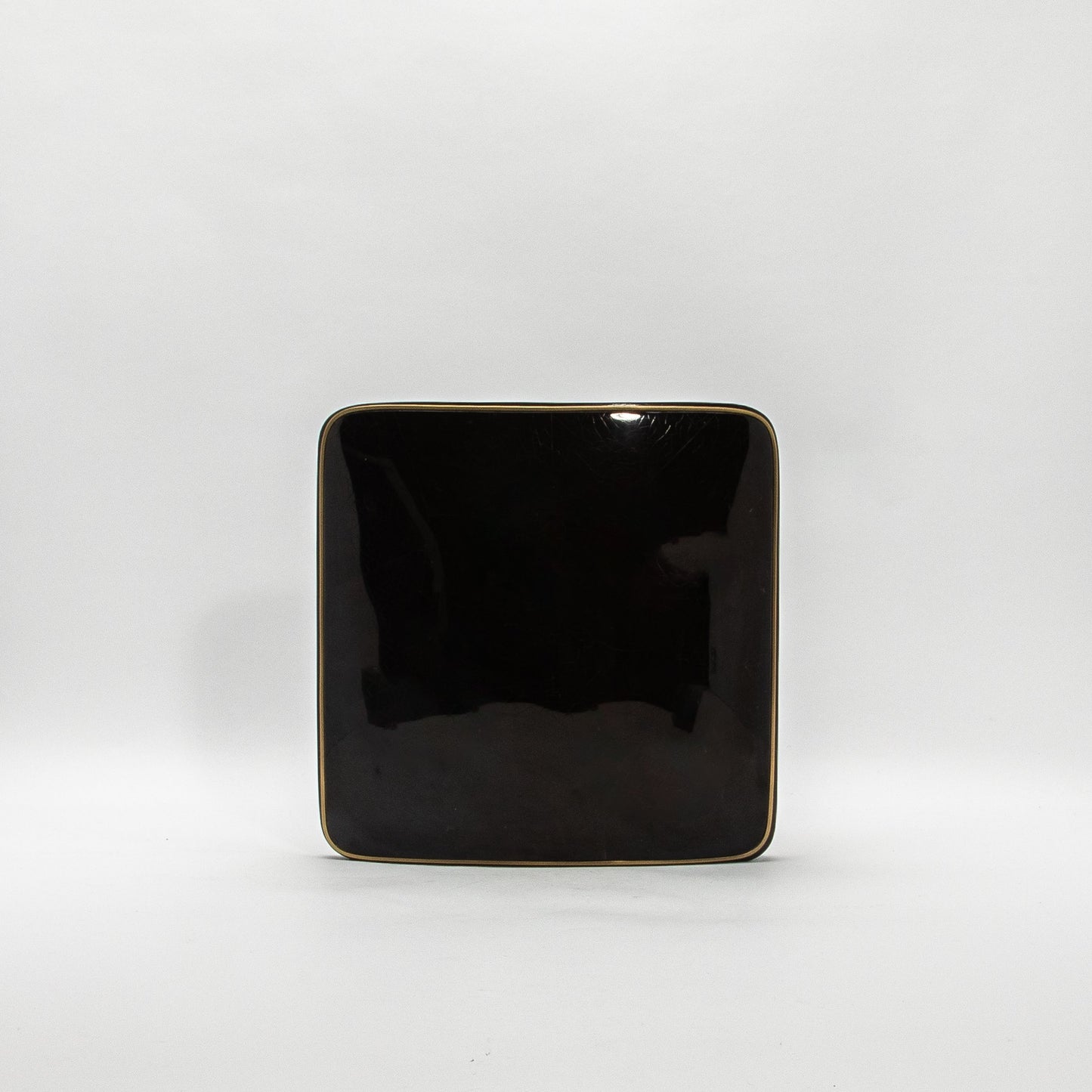 Vase in Black Shell with Brass by R&Y Augousti